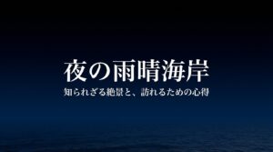 昼とは違うもう一つの絶景。暗闇に女岩が浮かび上がる夜の雨晴海岸の知られざる絶景と訪れるための心得