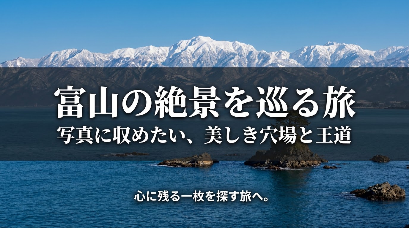 富山の絶景を巡る旅。写真に収めたい、美しき穴場と王道、心に残る一枚を探す旅へ。