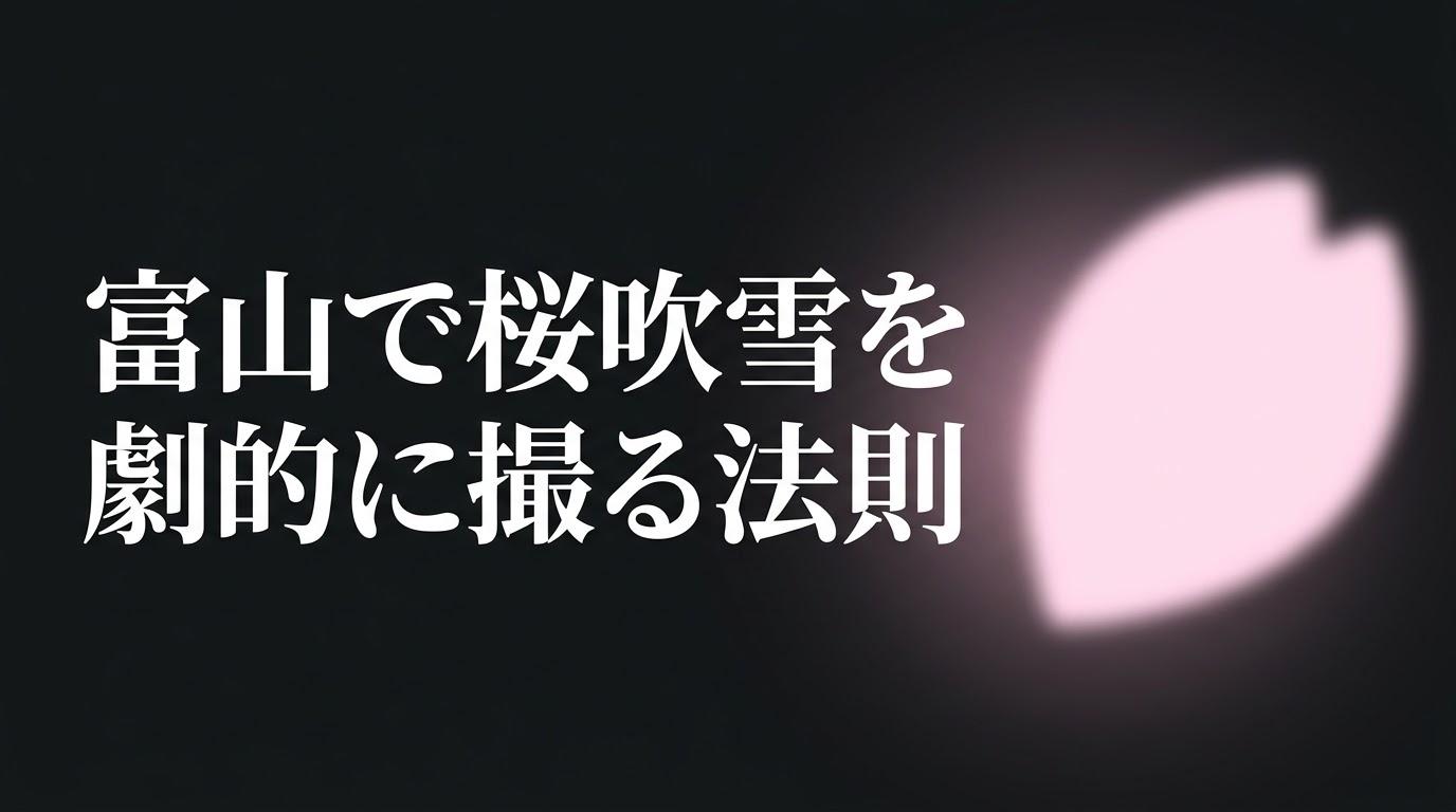 富山で桜吹雪を劇的に撮る法則