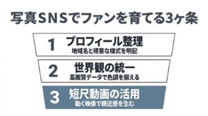 プロフィール整理、世界観の統一、短尺動画の活用というInstagram活用3ヶ条