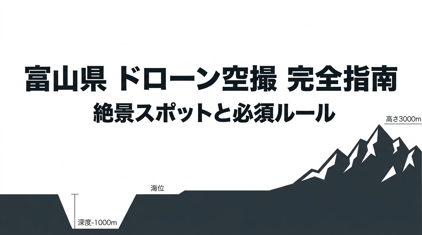 富山県のドローン空撮完全指南。絶景スポットと必須ルールの表紙スライド