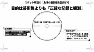 魚津の蜃気楼を記録するための必須機材である400〜800mmの超望遠レンズと強固な三脚、および水平線を中央に配置する構図のコツ
